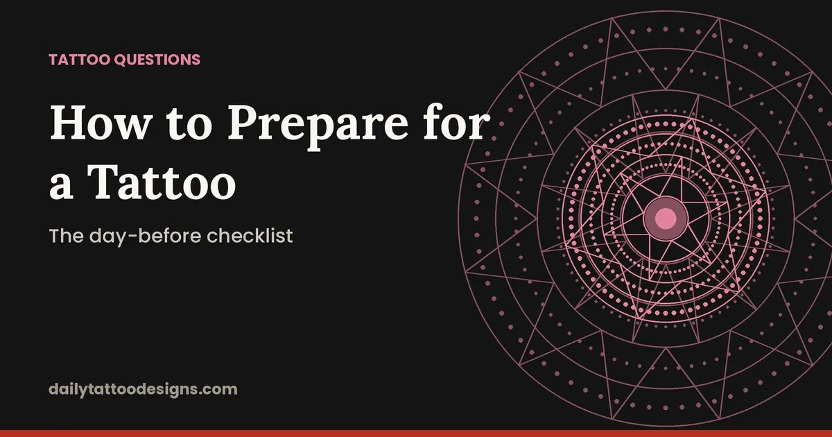 How to Prepare for a Tattoo Appointment: The Day-Before Checklist