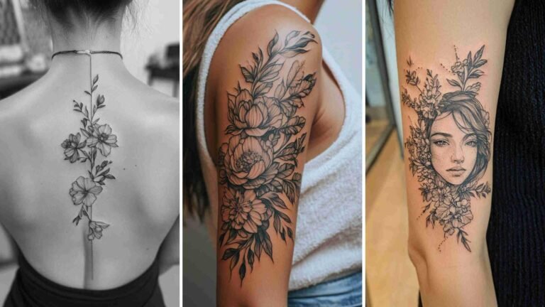 Botanical Tattoos Women 4K HD Wallpapers