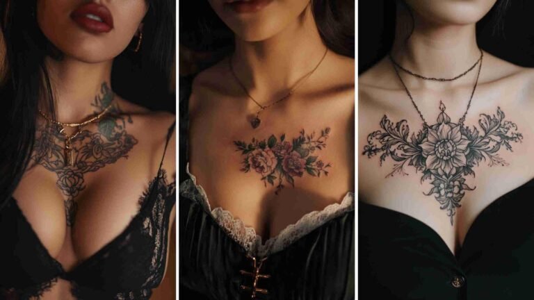Chest Tattoos Women 4K HD Wallpapers