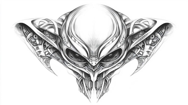 Alien Tattoo Sketch 4K HD Designs