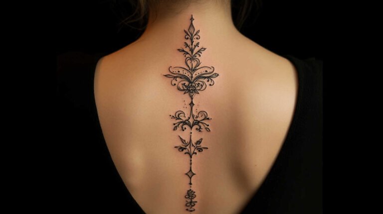 Spine Tattoos Women 4K HD Designs