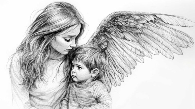 Angel Tattoo Sketch 4K HD Designs