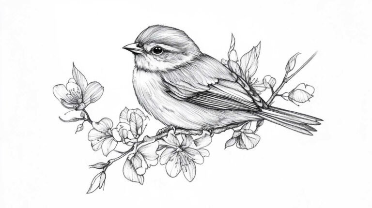 Bird Tattoo Sketch 4K HD Designs