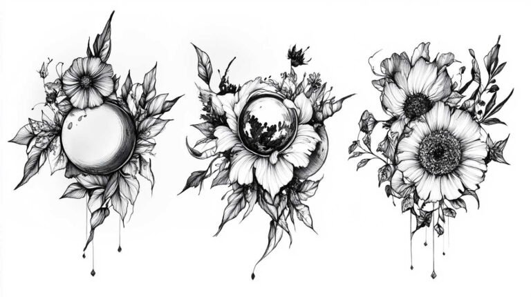 Black and White Tattoo Sketches 4K HD Designs