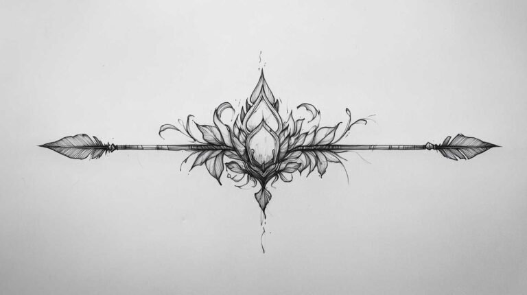 Blessed Tattoo Sketch 4K HD Designs