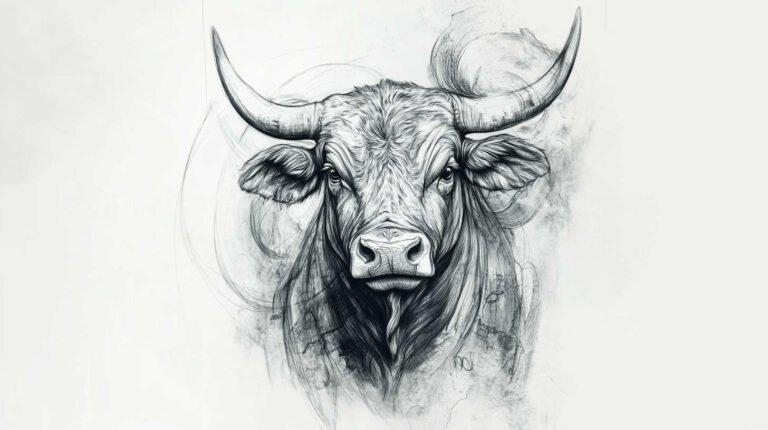 Bull Tattoo Sketch 4K HD Designs