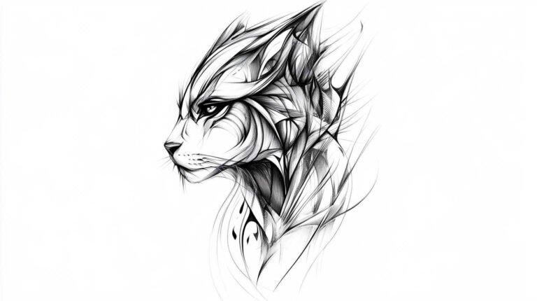 Cartoon Tattoo Sketch 4K HD Designs