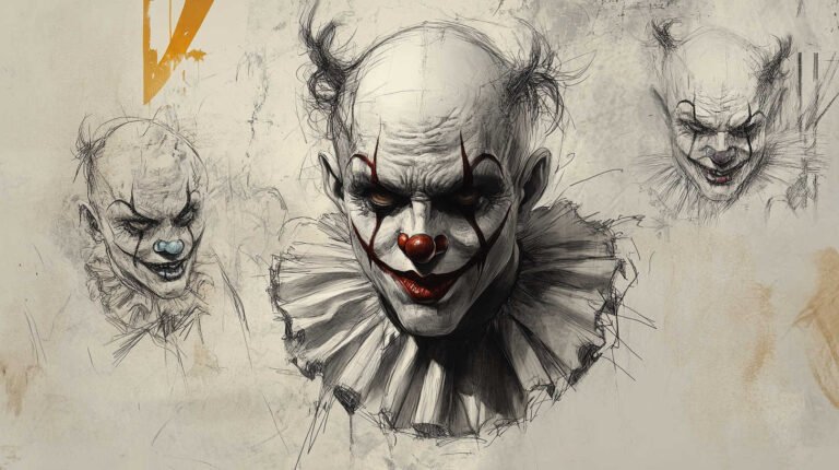 Clown Tattoo Sketches 4K HD Designs