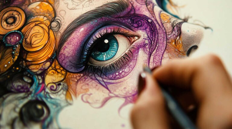 Colored Tattoo Sketch 4K HD Designs