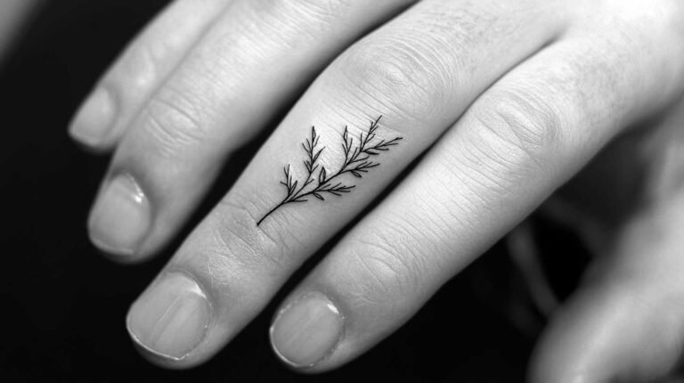 Finger Tattoo Sketch 4K HD Designs
