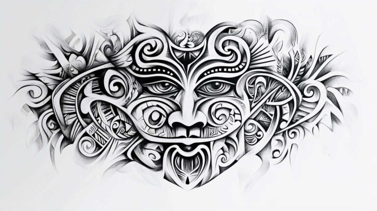 Maori Tattoo Sketch 4K HD Designs