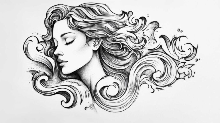 Aphrodite Tattoo Sketch 4K HD Designs