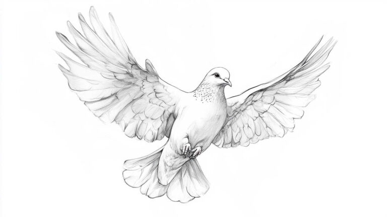 Dove Tattoo Sketch 4K HD Designs
