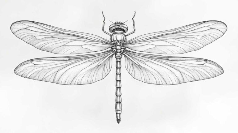 40 Dragonfly Tattoo Sketch 4K HD Designs