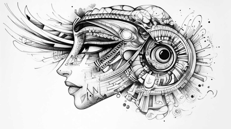 Egyptian Tattoo Sketch 4K HD Designs