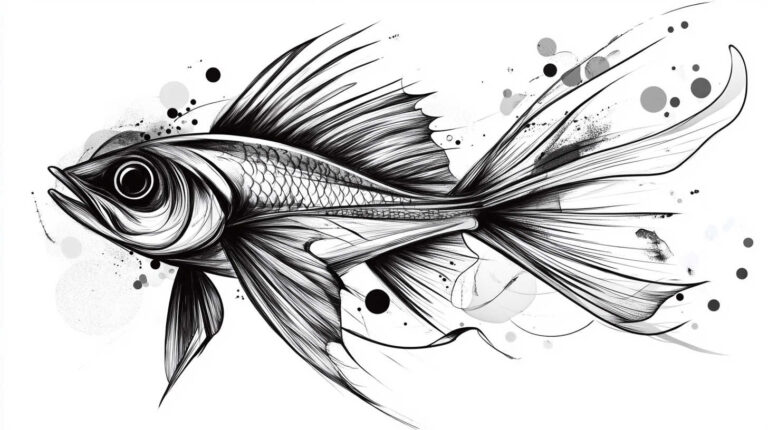Fish Tattoo Sketch 4K HD Designs