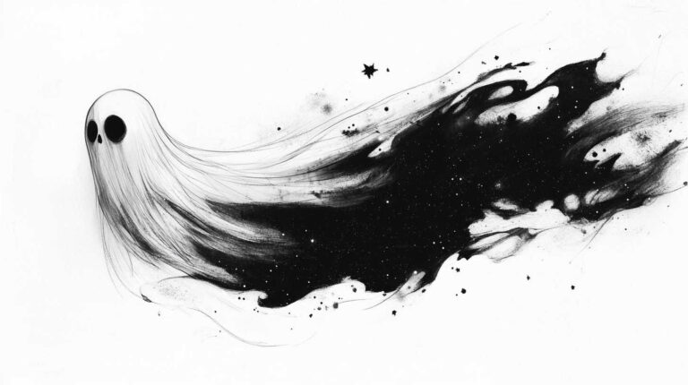 Ghost Tattoo Sketch 4K HD Designs