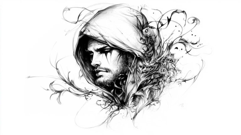 Hood Tattoo Sketches 4K HD Designs