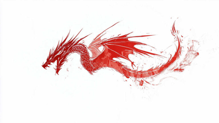 Red Dragon Tattoo Sketch 4K HD Designs